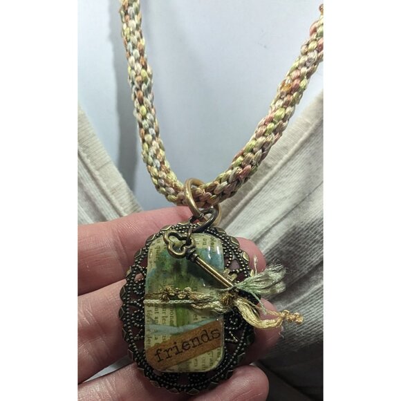 Handmade Rustic Cottagecore Friendship Necklace - Picture 3 of 7